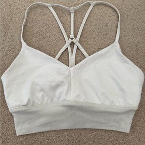 Alo Yoga White Strappy Sports Bra XS